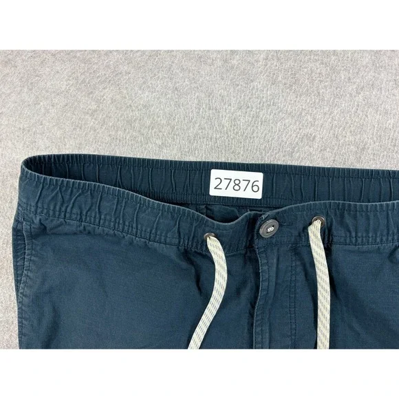 Vuori Ripstop Climbing Hiking Organic Cotton Pants (Men's Large) Blue
